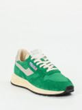 Autry – Retro-Sneaker aus Textil und Veloursleder grün