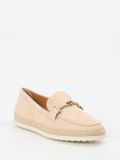 Tod's – Loafer aus Veloursleder in Puderrosa