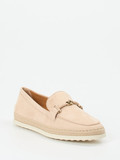 Tod's – Loafer aus Veloursleder in Puderrosa