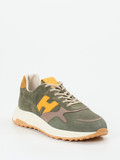 Hogan – Retro-Sneaker aus Nubukleder olivgrün