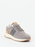 Tod's – Sneaker aus Veloursleder in Grau