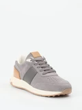 Tod's – Sneaker aus Veloursleder in Grau