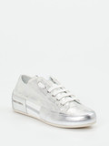 Candice Cooper – Sneaker aus Metallicleder silber