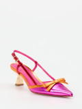 Konstantin Starke – Slingpumps aus Metallicleder pink