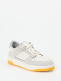 Santoni – Sneaker aus Kalbleder in Cremeweiß