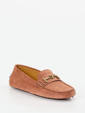 Tod's – Loafer aus Veloursleder in Terrakotta
