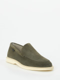 Hogan – Slipper aus Veloursleder olivgrün