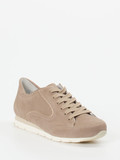 Semler – Schnürsneaker aus Veloursleder in Taupe