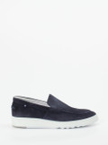 Floris van Bommel – Loafer aus Veloursleder Dunkelblau