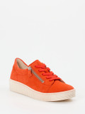 Gabor – Plateau-Sneaker aus Veloursleder Orangerot