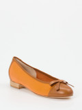 Mannori – Ballerinas aus Lammleder Orange-Cognac
