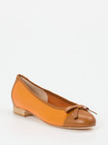 Mannori – Ballerinas aus Lammleder Orange-Cognac