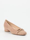 Hassia – Pumps aus Veloursleder in Sandbeige