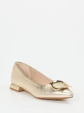 Andrea Puccini - Slipper aus Metallic in gold
