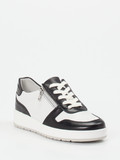Semler – Komfort-Sneaker aus Kalbleder Weiß-Schwarz