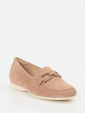 Hassia – Loafer aus Veloursleder in Rosébeige
