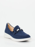 Ganter – Slipper aus Nubukleder in Marineblau