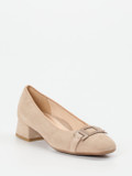 Ara – Blockabsatz-Pumps aus Veloursleder beige