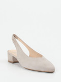 Gabor – Slingpumps aus Veloursleder in Beige