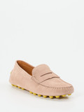 Tod's – Loafer aus Veloursleder rosébeige