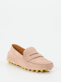 Tod's – Loafer aus Veloursleder rosébeige