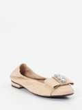 Kennel & Schmenger – Ballerinas aus Veloursleder Beige
