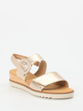 Gabor Comfort – Sandalen aus Metallicleder Champagner