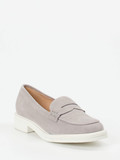 Mannori – Loafer aus Veloursleder in Hellgrau