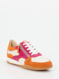 DL Sport – Sneaker aus Kalbleder und Veloursleder pink