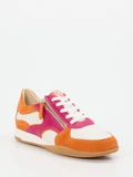 DL Sport – Sneaker aus Kalbleder und Veloursleder pink