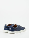 Magnanni – Sneaker aus genarbtem Hirschleder Dunkelblau