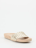 Andrea Puccini – Pantolette aus Metallicleder goldfarben