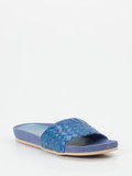 Andrea Puccini – Pantolette aus Flechtleder jeansblau