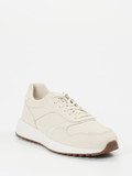 Geox – Retro-Sneaker aus Kalbleder in Beige