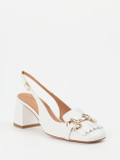 Andrea Puccini – Slingpumps aus Lammleder Weiß