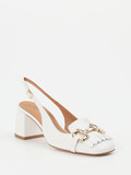 Andrea Puccini – Slingpumps aus Lammleder Weiß