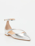 Konstantin Starke – Ballerinas aus Metallicleder silber