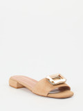 Konstantin Starke – Mules aus Veloursleder beige