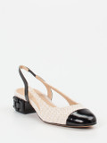 Konstantin Starke – Slingpumps aus Tweed und Lackleder Beige