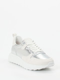 Kennel & Schmenger – Sneaker aus Metallicleder silber