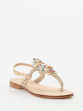 Konstantin Starke – Zehentrenner-Sandalen aus Textil und Leder