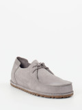Birkenstock – Mokassinschnürer aus Veloursleder grau