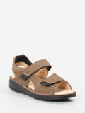 Finn Comfort – Komfortsandalen aus Nubukleder Taupe