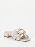 Andrea Puccini – Mules aus Metallicleder silber