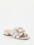 Andrea Puccini – Mules aus Metallicleder silber