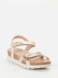 Panama Jack – Keilsandalette aus Kalbleder Gold