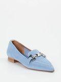 Donna Carolina – Loafer aus Veloursleder Hellblau