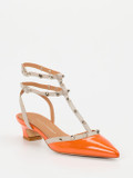 Andrea Puccini – Slingpumps aus Lackleder Orange