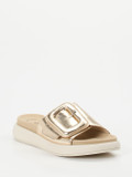Gabor – Slide-Pantolette aus Metallicleder goldfarben