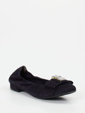 Kennel & Schmenger – Ballerinas aus Veloursleder tiefblau